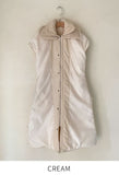Redu Quilting Long Padding Coat Vest (Belt Set)