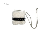 Fanta Mini Fur Belt Chain Cross Bag
