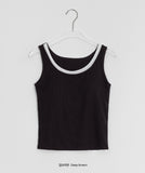 Fushke Color Matching Layered Cap sleeveless