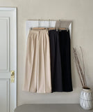 Known Brushed Two Pin Tuck Wide Slacks