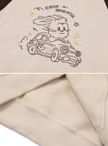 Drive Bunny Raglan Embroidered Hoodie