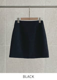 Newriel Wool Tweed H-Line Mini Skirt