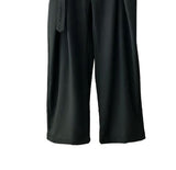 Gridane Belt Pintuck Wool Slacks