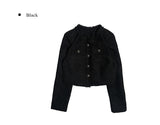 Noke Button Tweed Crop Jacket