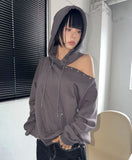 CUTTING EYELET HOODIE