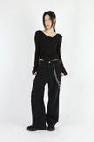 Wide ball leg denim