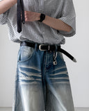 Double Keyring Leather Belt