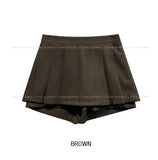 Manet Pleats Layered Skirt Pants