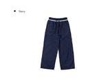 Tsukin Lace Track Nylon Wide Banding Pants