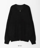 [unisex] Kosor Two-Way Knit Zip-Up Over Cardigan