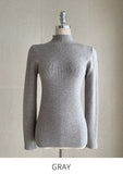 Reducey Button Ribbed Turtleneck Knit
