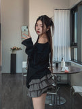 Churu Tiered Cutting Skirt Pants