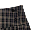 I'm Button Check Mini Skirt