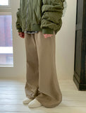 [BAONHAUS] Denin Cotton Semi-Bootcut Pants