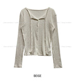 Mood Strap Ribbed Cardigan