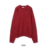 Clo damage loose fit knitwear