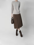 Plum Round Whole Garment Knit