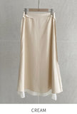 Bedu Double Chiffon Flare Long Skirt
