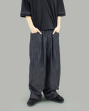 Mons denim banding wide pants