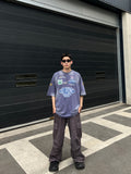 Crack Tie-Dye Nylon Cargo Pants
