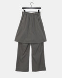 Pippi Pleated Bootcut Back Banding Skirt Long Pants