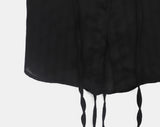 Pulleu Strap Punching Puff Blouse