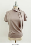 Balit Tie Drape Short Sleeve T-Blouse