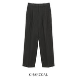 Tei Brushed Two Pin Tuck Slacks