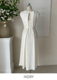 Lapid Pleats Sleeveless Long One Piece (Strap set)