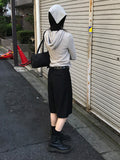 RIB KNIT HOOD ZIP-UP