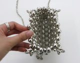 Pedin Metal Pearl Bead Pearl Tote Cross Bag