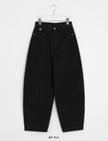 Charne Herringbone Wide Cotton Pants