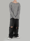 Damage loose fit knit