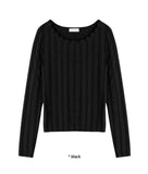 HAIRY STRIPE KNIT T