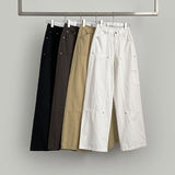 Rivet Fatigue Pocket Point Wide Cotton Pants