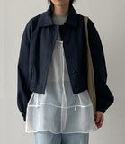Lilia Cotton Crop Blouson