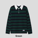 Douji stripe collar t-shirt