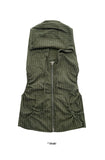 SHIRRING CROP HOOD VEST