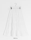 Nayuta Pintuck Tiered Banding Long Skirt