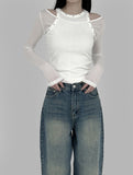 Basic Boat Neck See-Through Tee