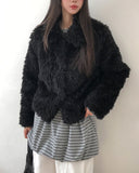 Titi Shearling Crop Fur Jacket