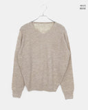 Pramer Basic V-neck Loose Fit Long Sleeve Knit