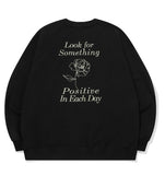 Positive Embroidery Raglan Sweatshirt