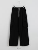 [unisex] Enso nylon banding string big cargo pants