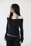 Halter layered T-shirt