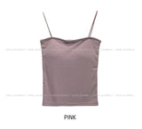 [U-BASIC] 2TYPE Ribbed Tube Top Sleeveless (with cup)