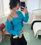 [SET] DENSE CARDIGAN & SLEEVELESS