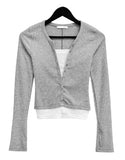 Sand Tube Top Layered Cardigan