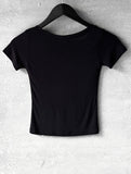 Cheese V-neck Slim Tee