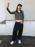 DEEP NECK CROP T